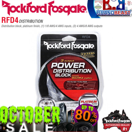 Rockford Fosgate RFD4 4 AWG Distribution Block