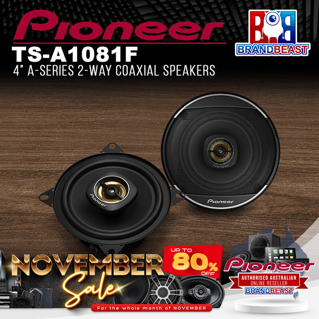 Pioneer TS-A1081F 4" A-Series 2-Way Coaxial Speakers