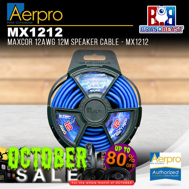 Aerpro MX1212 MAXCOR 12AWG 12M Speaker Cable