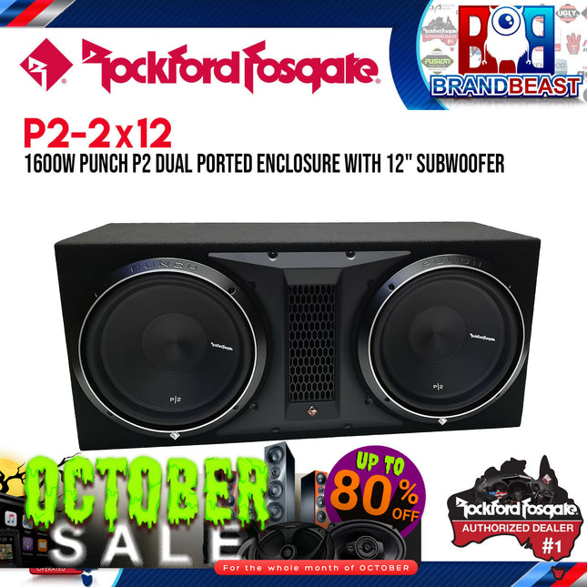 Rockford Fosgate P2-2X12 Punch Dual P2 12" Loaded Enclosure