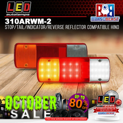 LED Autolamps 310ARWM-2 Stop/Tail/Indicator/Reverse Reflector Compatible Hino