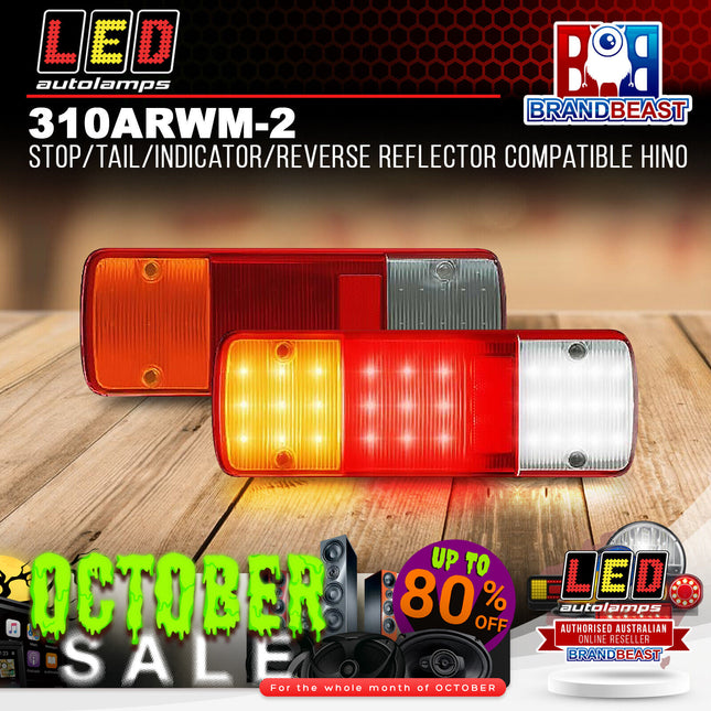 LED Autolamps 310ARWM-2 Stop/Tail/Indicator/Reverse Reflector Compatible Hino
