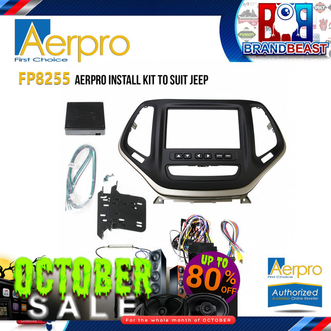 Aerpro FP8255 Double DIN Black/Bronze Install Kit Suit Jeep Cherokee 2015 - KL