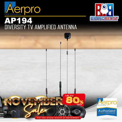 Aerpro AP194 Diversity TV Amplified Antenna
