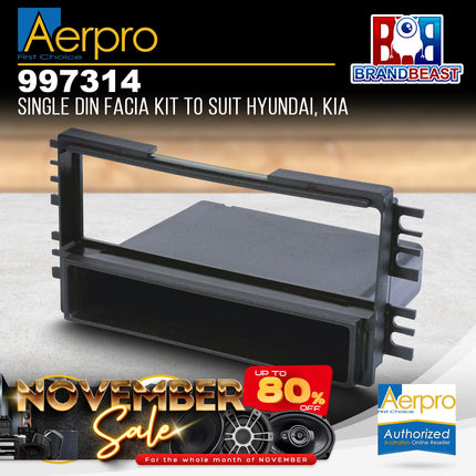 Aerpro 997314 Single DIN Facia Kit to Suit Kia Optima/Hyundai Elantra 2000-2005