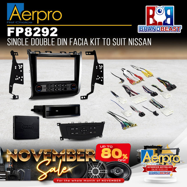 Aerpro FP8292 Single Double Din Facia Kit to Suit Nissan