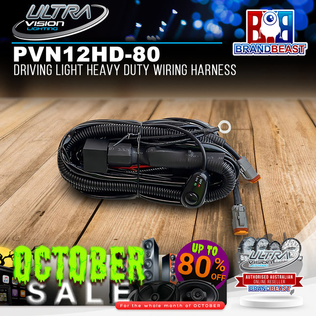 Ultra Vision Lighting PVN12HD-80 Driving Light Heavy Duty Wiring Harness
