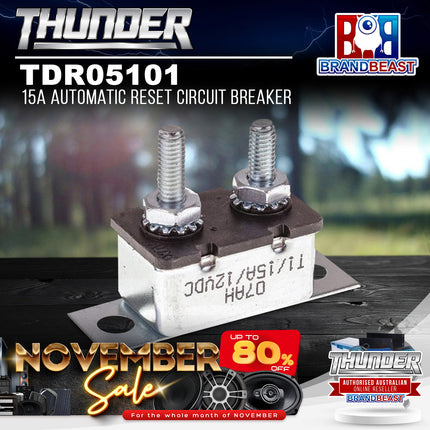 Thunder TDR05101 15A Automatic Reset Circuit Breaker