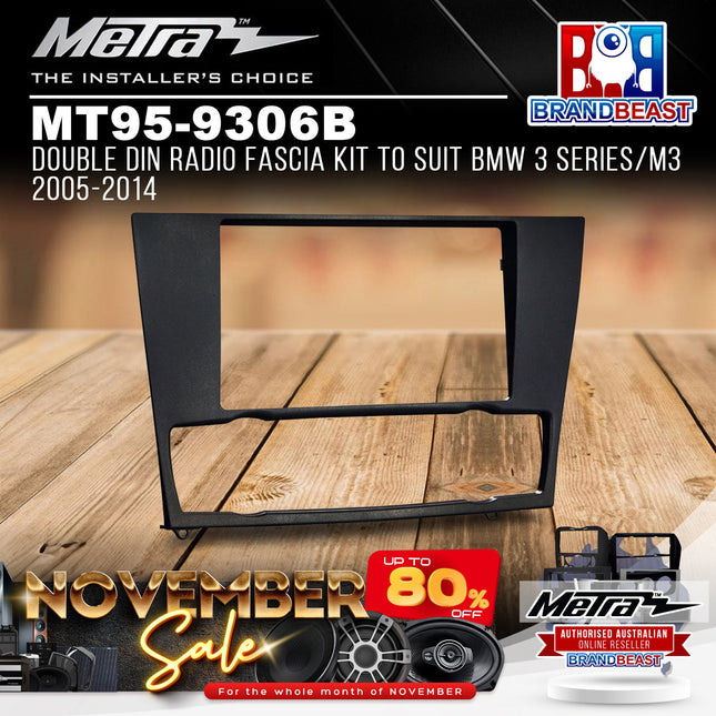 Metra MT95-9306B Double DIN Radio Fascia Kit To Suit BMW 3 Series/M3 2005-2014