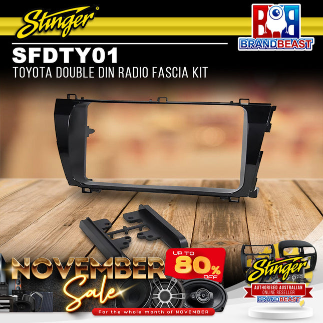 Stinger SFDTY01 Double DIN Radio Fascia Kit To Suit Toyota