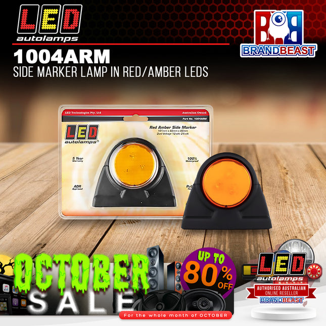 LED Autolamps 1004ARM Side Marker Lamp In Red/Amber LEDs