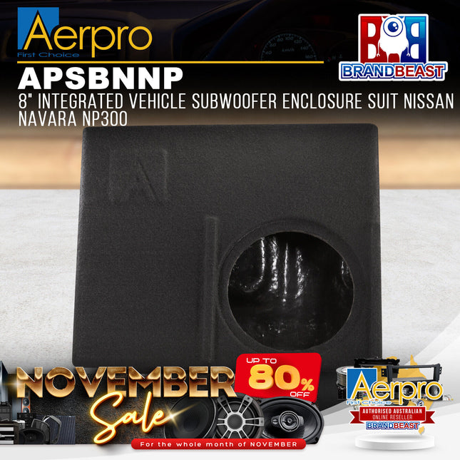 Aerpro APSBNNP 8" Integrated Subwoofer Enclosure Suit Nissan Navara NP300