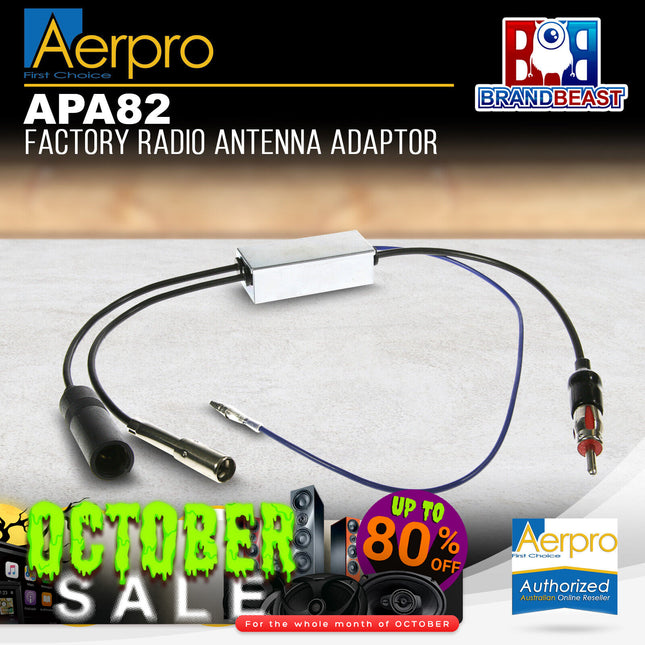 Aerpro APA82 Factory Headunit Antenna Adaptor Suit Toyota/Lexus Vehicles