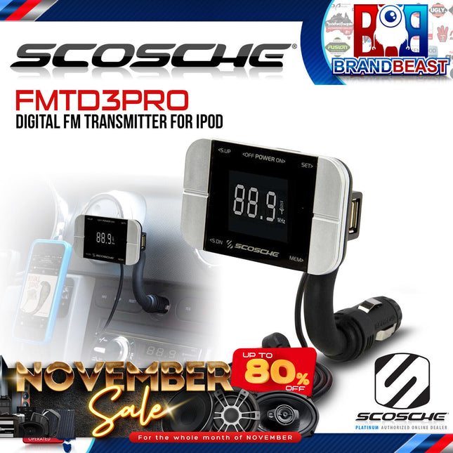 Scosche FMTD3PRO TuneIt Pro Docking FM Transmitter with USB Charger