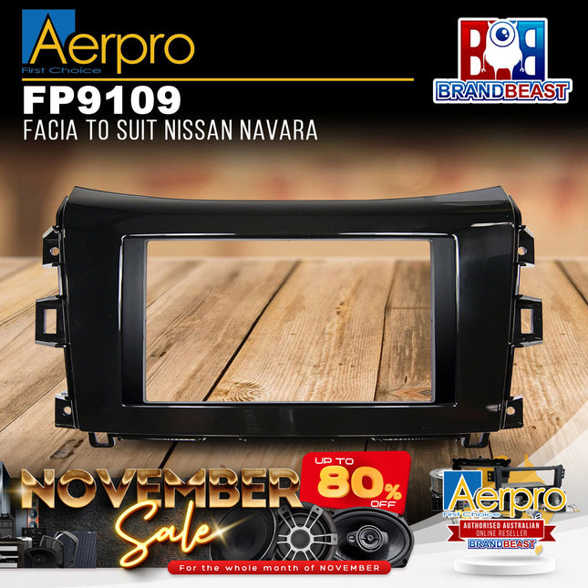 Aerpro FP9109 Double DIN Facia Kit Suit Navara NP300 SL/ST/STX/N-TREK