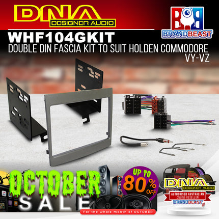 DNA WHF104GKIT Double DIN Install Kit to Suit Holden Commodore VY-VZ Grey