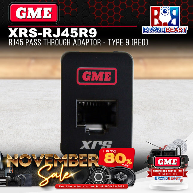 GME XRS-RJ45R9 RJ45 Pass Through Adaptor - Type 9 (Red)