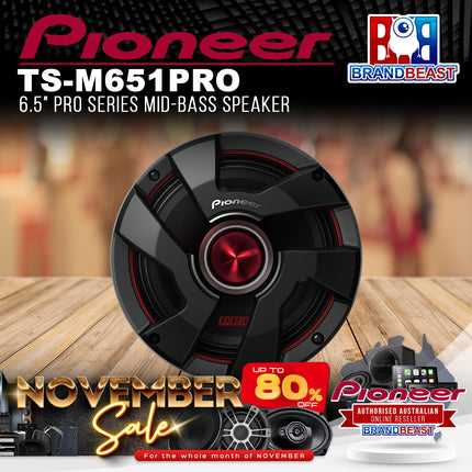 Pioneer TS-M651PRO 6.5" PRO Series Mid-Bass Speaker - Pair