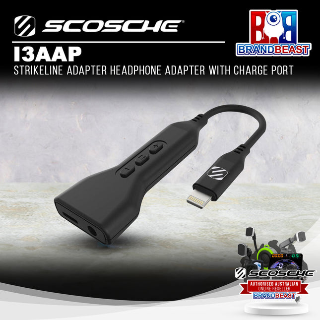 Scosche i3AAP StrikeLine Adapter Headphone Adapter with Charge Port