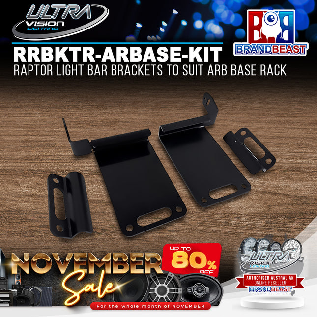Ultra Vision Lighting RRBKTR-ARBASE-KIT Raptor Light Bar Brackets to suit ARB Base Rack