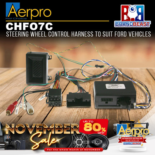 Aerpro CHFO7C Steering Wheel Control Harness to Suit Ford Vehicles