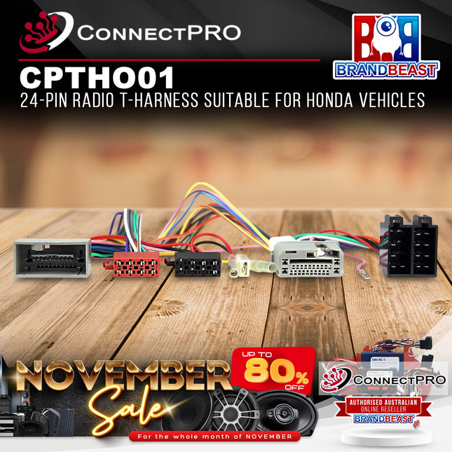 ConnectPRO CPTHO01 24-Pin Radio T-Harness Suitable for Honda Vehicles