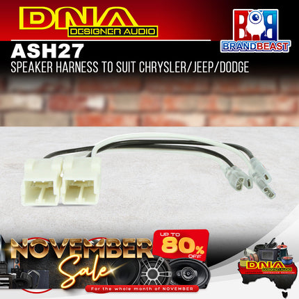 DNA ASH27 Speaker Harness To Suit Chrysler/Dodge