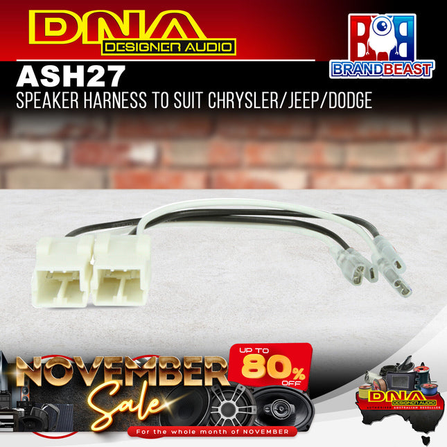 DNA ASH27 Speaker Harness To Suit Chrysler/Dodge