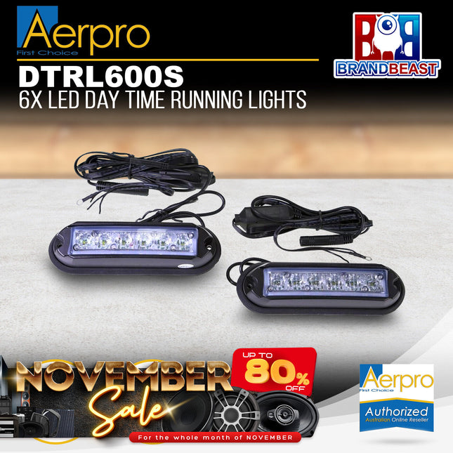 Aerpro DTRL600S 6x LED Daytime Running Lights