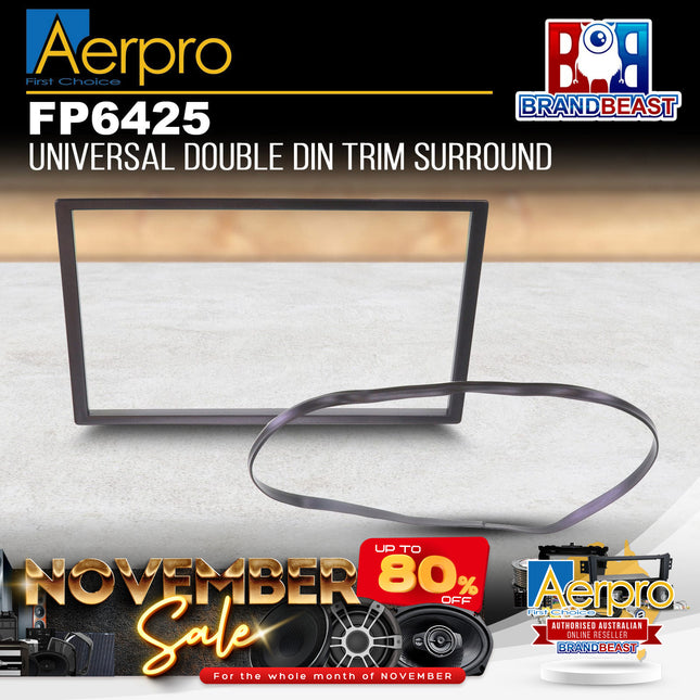 Aerpro FP6425 Universal Double DIN Trim Surround - Black