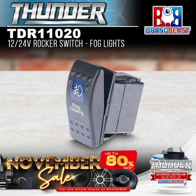 Thunder TDR11020 12/24V Rocker Switch - Fog Lights
