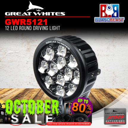 Great Whites GWR5121 12 LED Round Driving Light