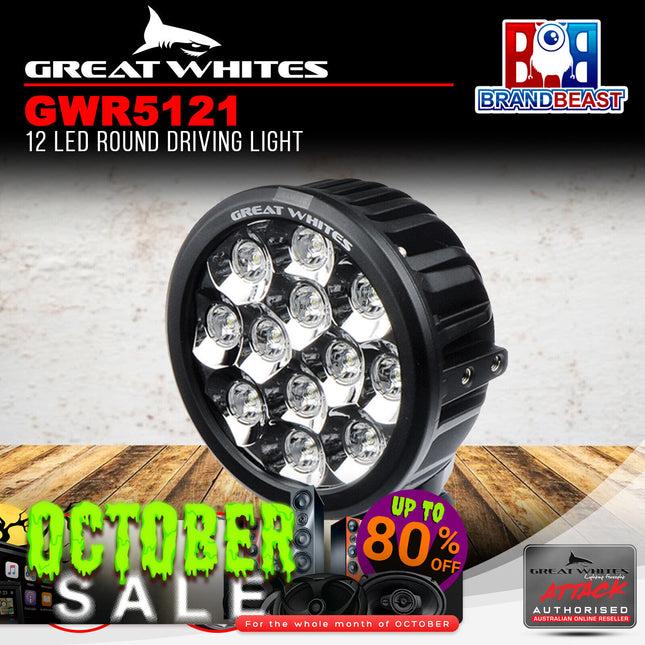 Great Whites GWR5121 12 LED Round Driving Light