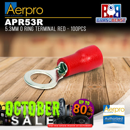 Aerpro APR53R 5.3mm O Ring Terminal Red - 100pcs