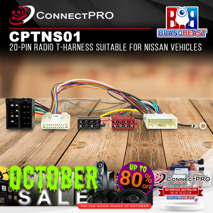 ConnectPRO CPTNS01 20-Pin Radio T-Harness Suitable for Nissan Vehicles
