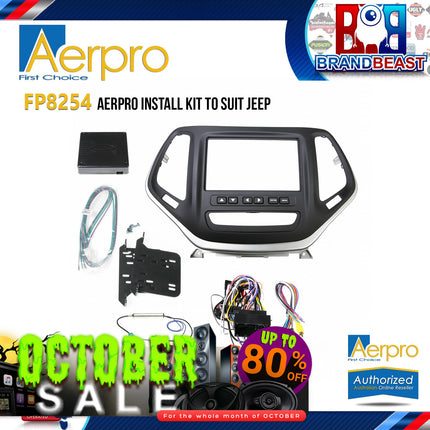 Aerpro FP8254 Double DIN Black/Silver Install Kit Suit Jeep Cherokee 2015 - KL