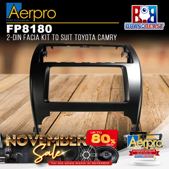 Aerpro FP8180 Double DIN Dark Charcoal Facia Kit Suit Toyota Camry 2012 - 2017