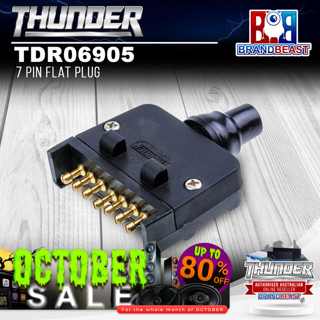 Thunder TDR06905 7 Pin Plastic Flat Trailer Plug