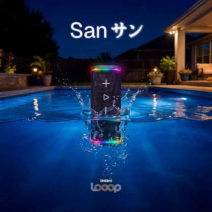 Uniden Looop San 50W Bluetooth Speaker IP67 Power Bank RGB