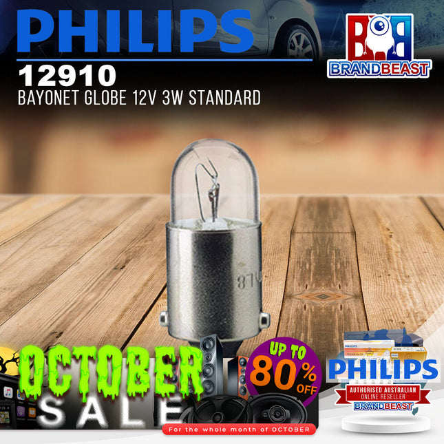 PHILIPS 12910 Bayonet Globe 12V 3W Standard