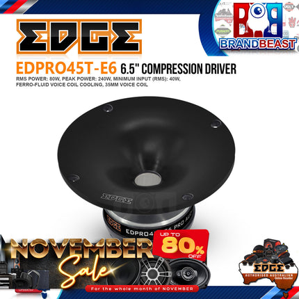 Edge EDPRO45T-E6 Pro Series 6.5" 300 Watts Compression Driver