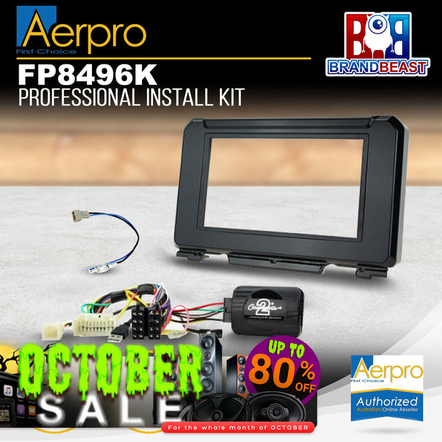 Aerpro FP8496K Double DIN Gloss Black Install Kit Suit Suzuki Jimny 2018 - ON