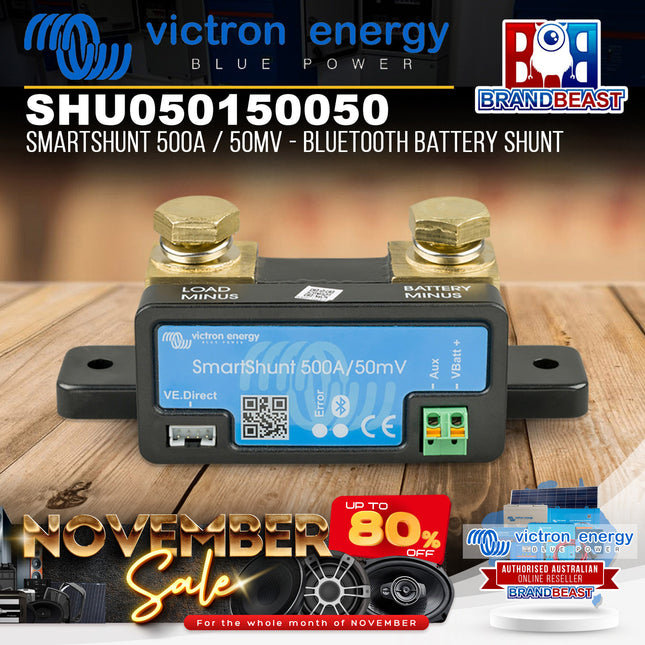 Victron Energy SHU050150050 SmartShunt 500A / 50mV - Bluetooth Battery Shunt