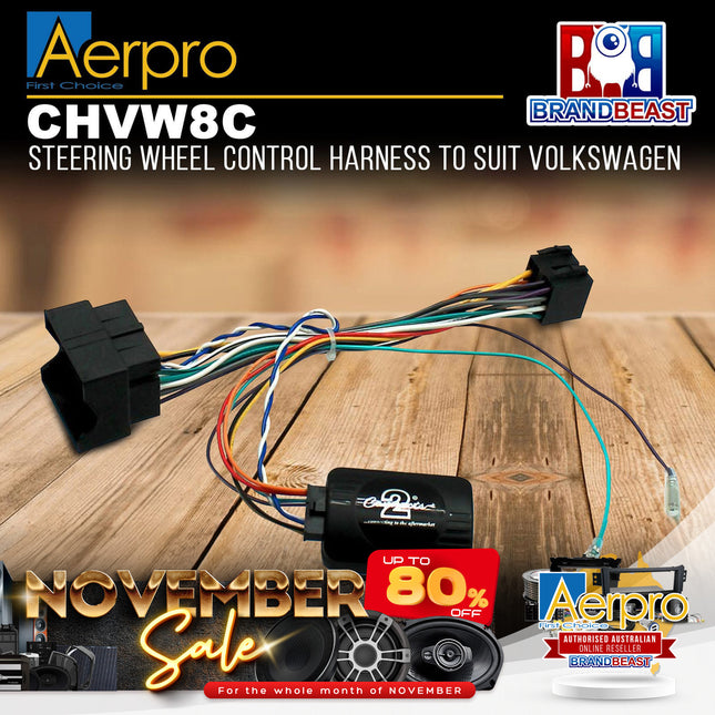 Aerpro CHVW8C Steering Wheel Control Interface Suit Volkswagen Various Models