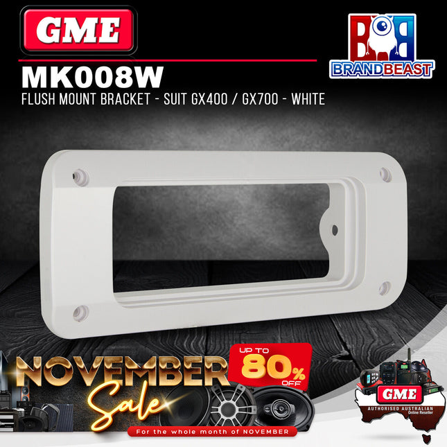 GME MK008W Flush Mount Bracket Suit GX400/GX700 White