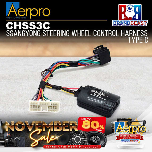 Aerpro CHSS3C Steering Wheel Control Harness Suit Ssangyong Korando