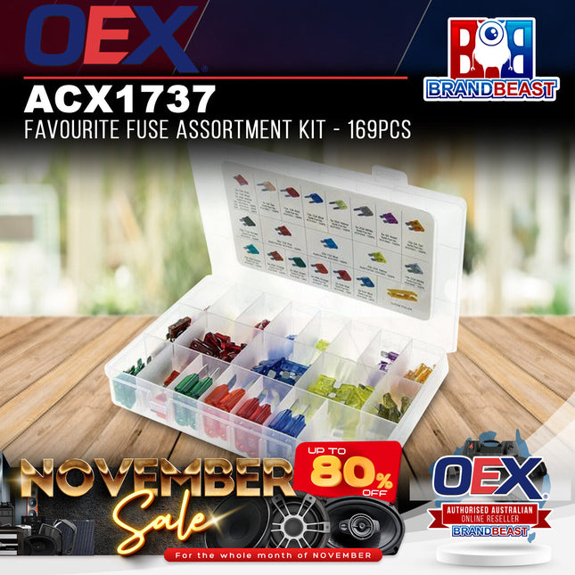 OEX ACX1737 Favourite Fuse Assortment Kit - 169pcs
