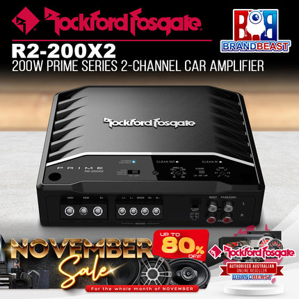Rockford Fosgate R2-200X2 Prime 200 Watt 2-Channel Amplifier