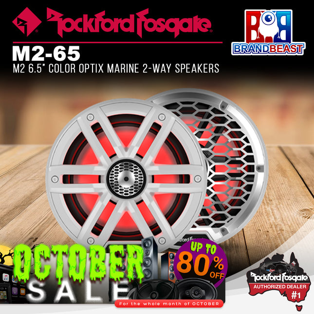 Rockford Fosgate M2-65 M2 6.5" Color Optix Marine 2-Way Speakers