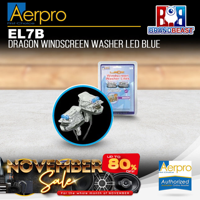 Aerpro EL7B Dragon Windscreen Washer LED Blue
